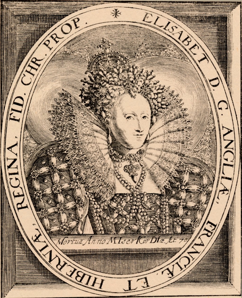 Elizabeth I 1533-1603, Koningin van Engeland en Ierland, 1889 door Unbekannt