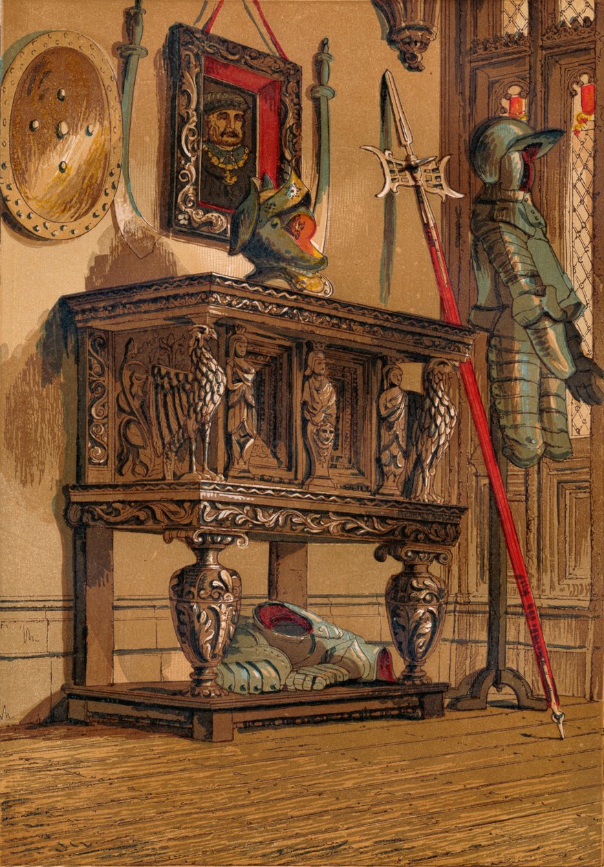 Elizabethaanse buffetkast of hofkast, c1845 door Unbekannt