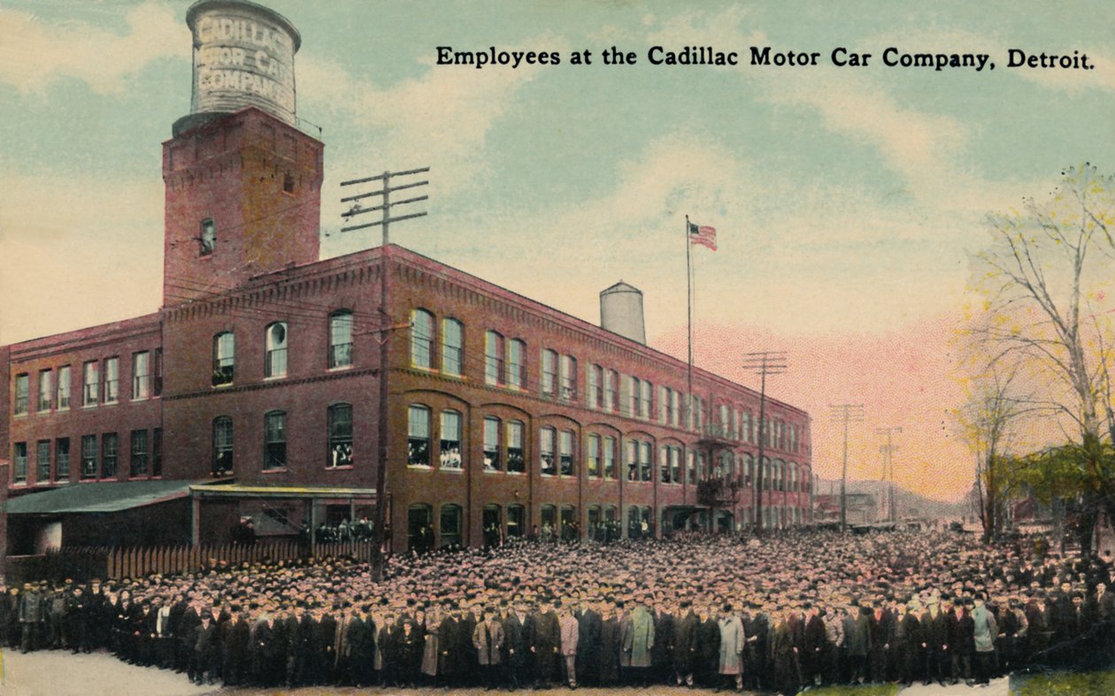 Werknemers bij de Cadillac Motor Car Company, Detroit, ca. 1930s door Unbekannt