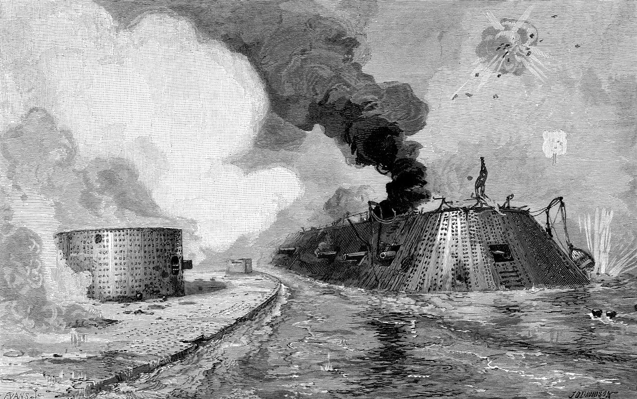 Gevecht tussen Confederaten en Unionisten, Amerikaanse Burgeroorlog, 1852-1885 door Unbekannt