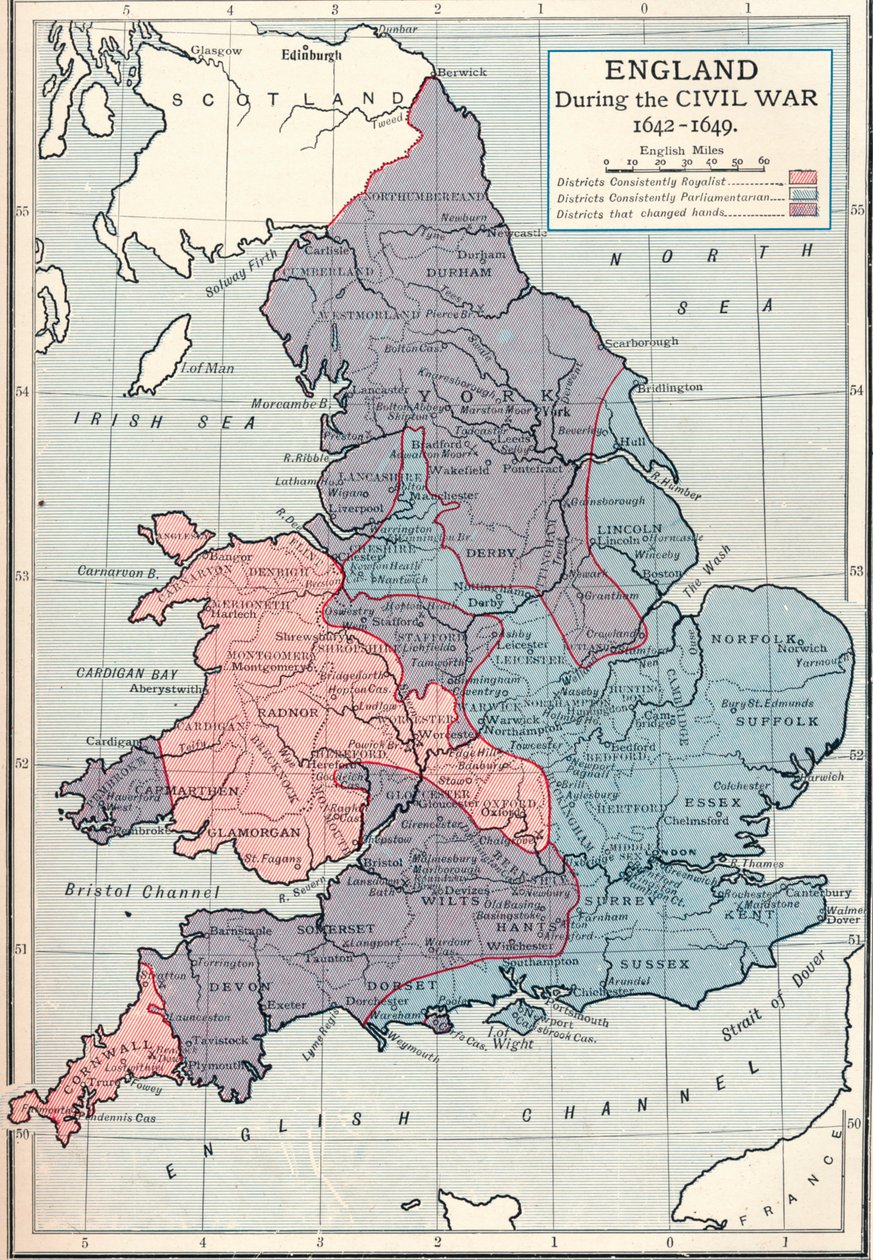 Engeland tijdens de burgeroorlog, 1642-1649 door Unbekannt