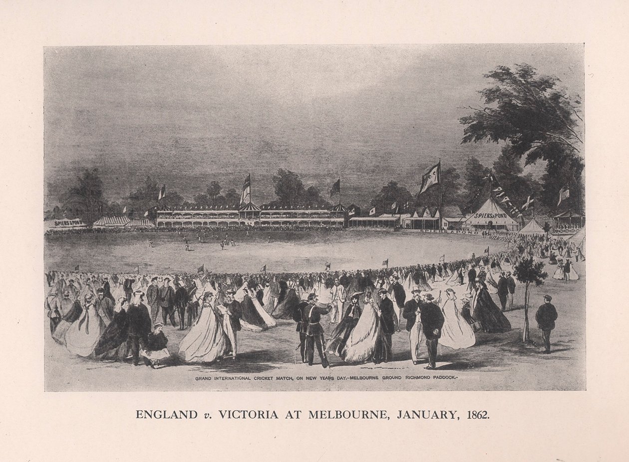 Engeland tegen Victoria in Melbourne, Australië, januari 1862 door Unbekannt