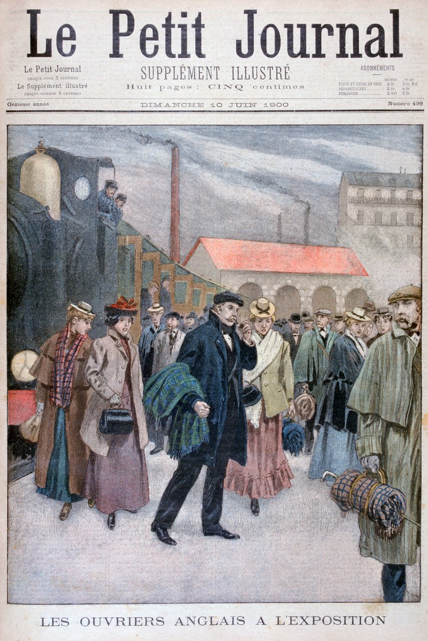Engelse mensen bezoeken de Wereldtentoonstelling van 1900, Parijs, 1900 door Unbekannt
