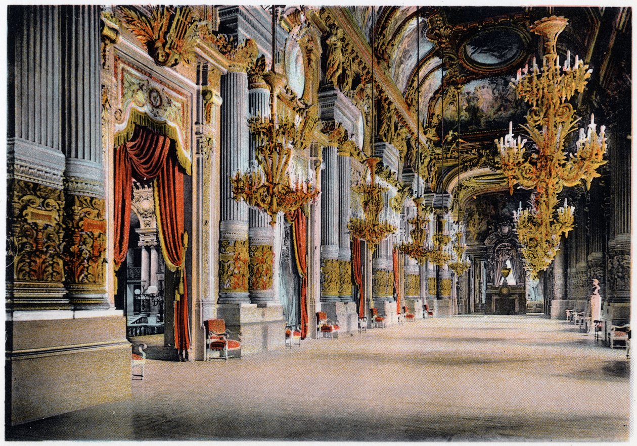 Ingang van het Palais Garnier, Parijs, ca. 1900 door Unbekannt