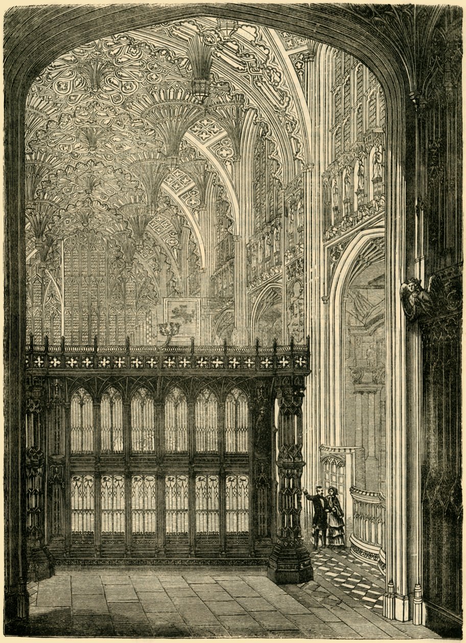 Ingang naar de kapel van koning Hendrik VII, 1881 door Unbekannt