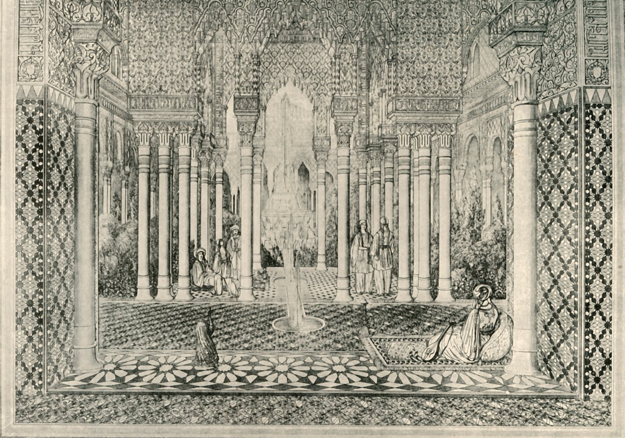 Ingang van het Hof van de Leeuwen, 19e eeuw, 1907 door Unbekannt
