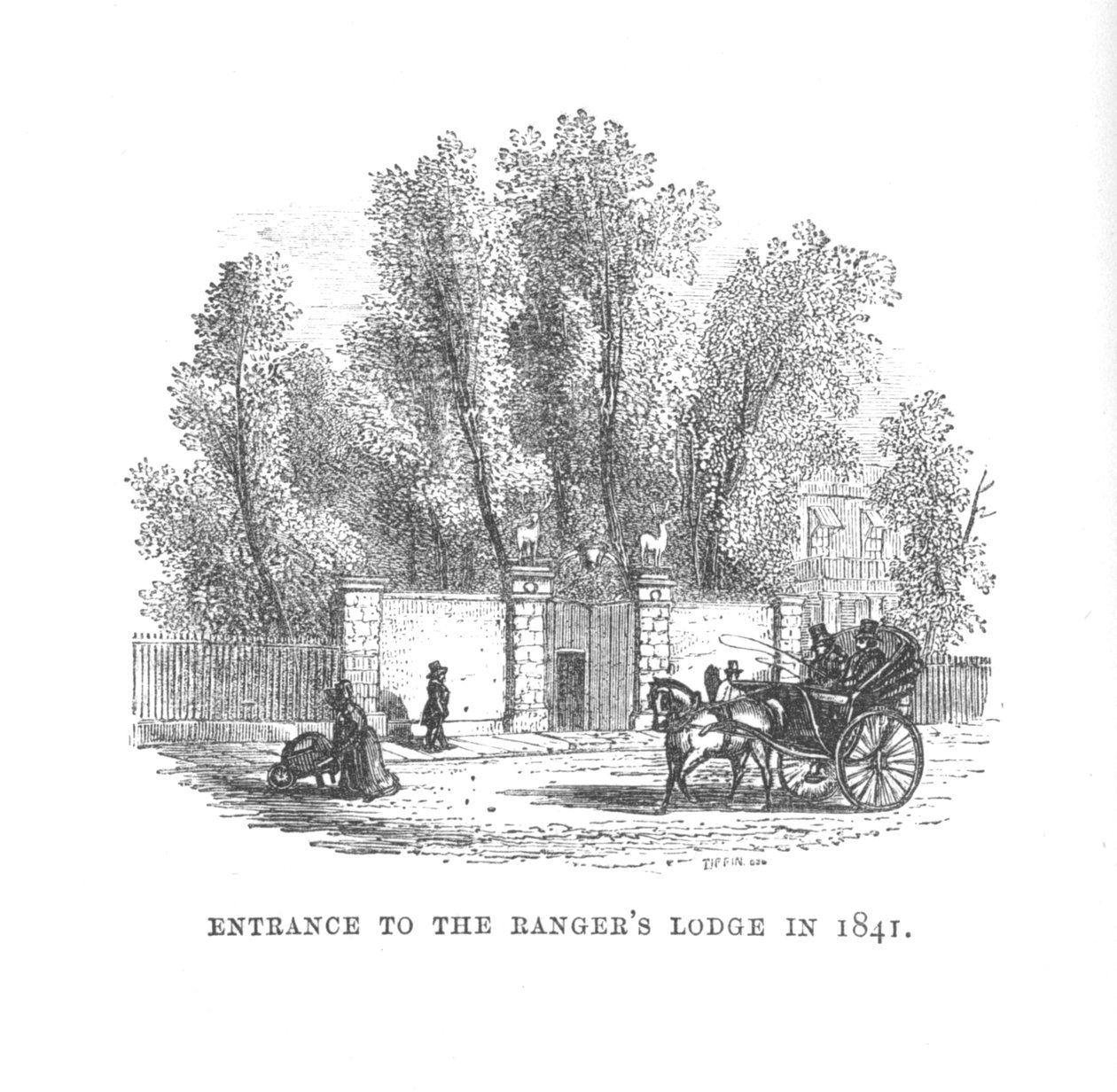 Ingang van de Rangers Lodge in 1841, ca. 1870 door Unbekannt