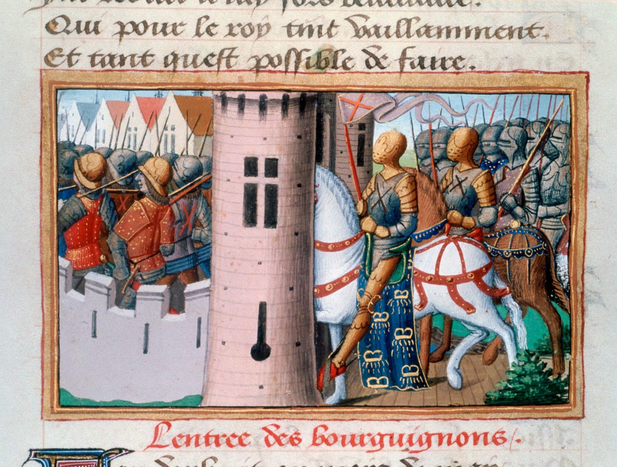 Ingang van de Bourgondiërs in Parijs, mei 1418, 1484 door Unbekannt