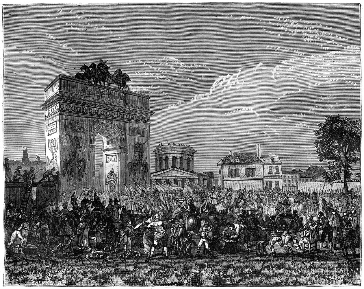 Intocht van de Nationale Garde in Parijs, na de Pruisische campagne, 1807 door Unbekannt