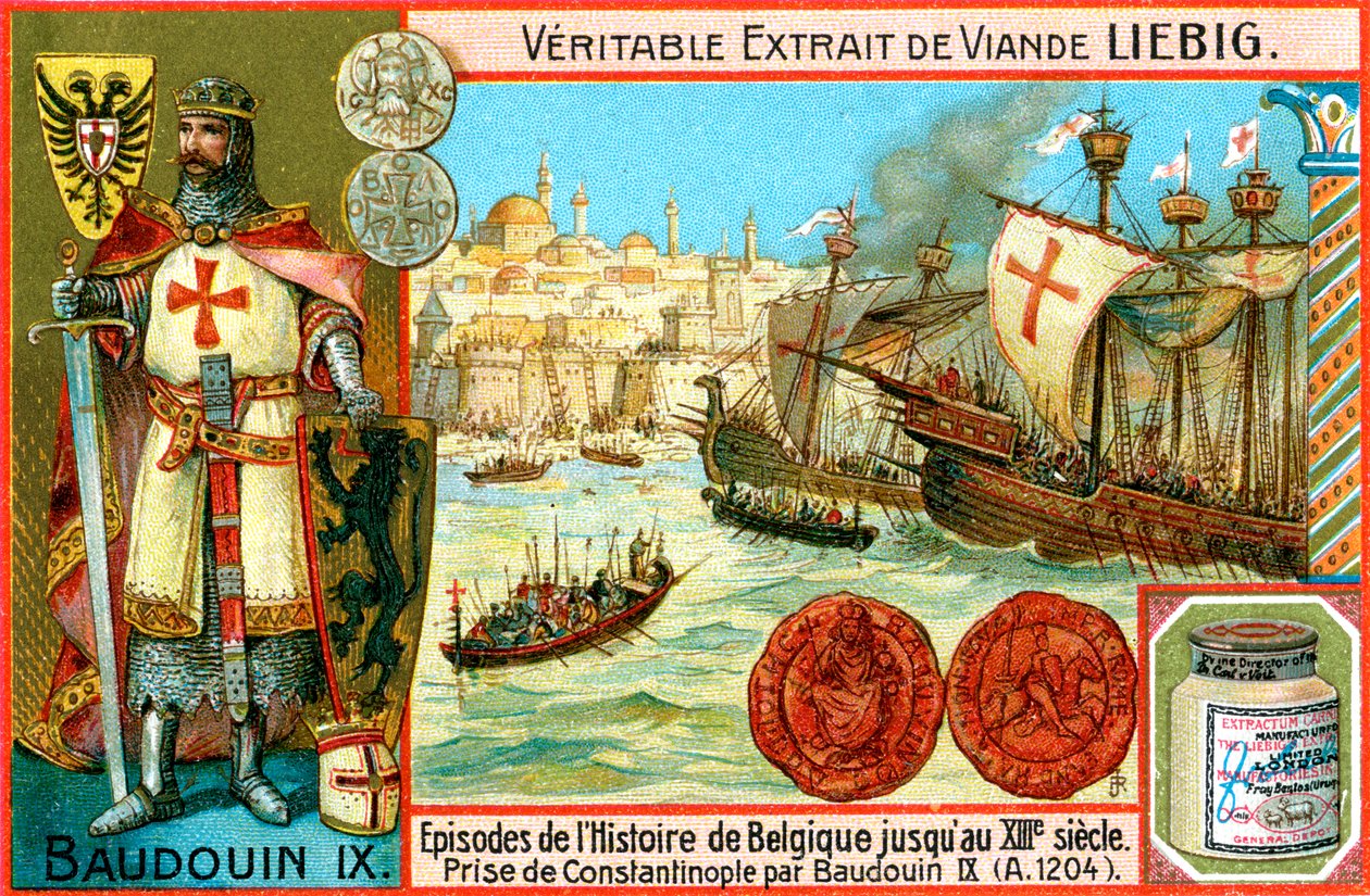 Episodes in de geschiedenis van België tot de 13e eeuw: Boudewijn I van Constantinopel, ca. 1900 door Unbekannt