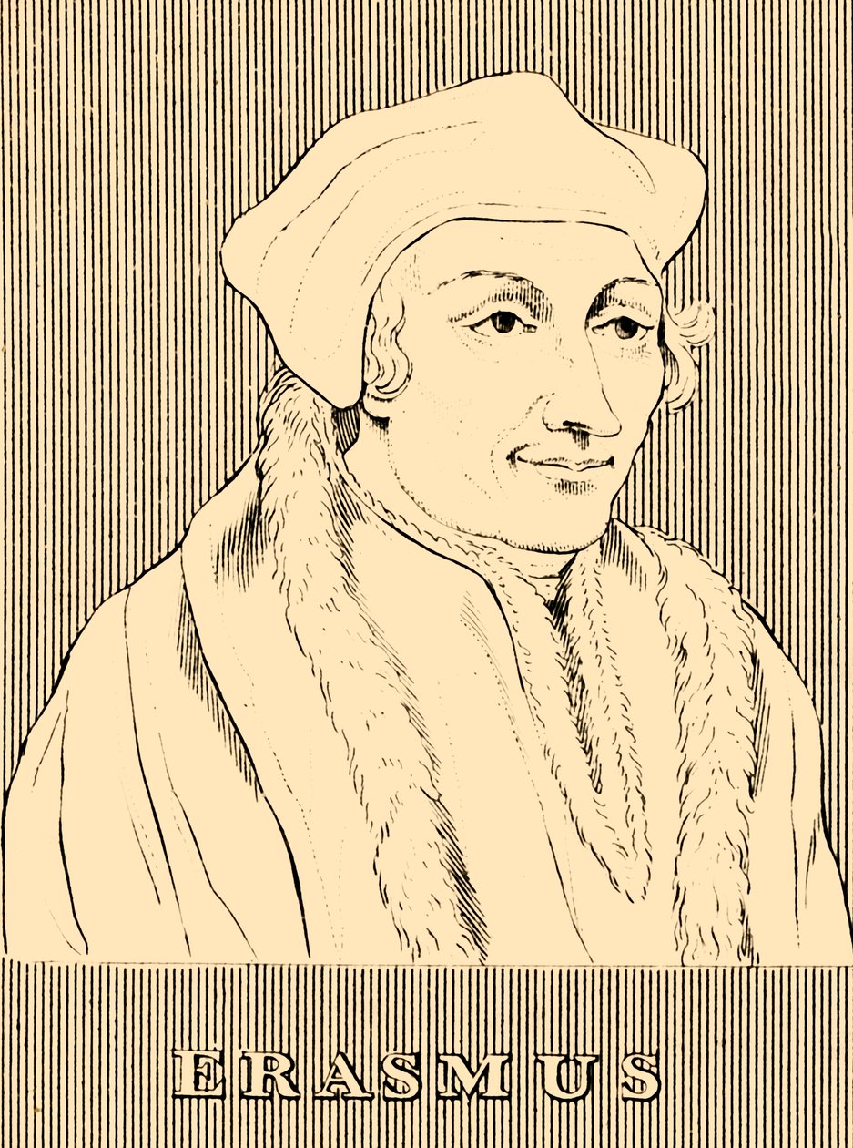 Erasmus, 1466-1536, 1830 door Unbekannt