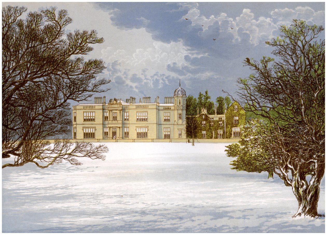 Eshton Hall, Yorkshire, huis van Baronet Wilson, ca. 1880 door Unbekannt