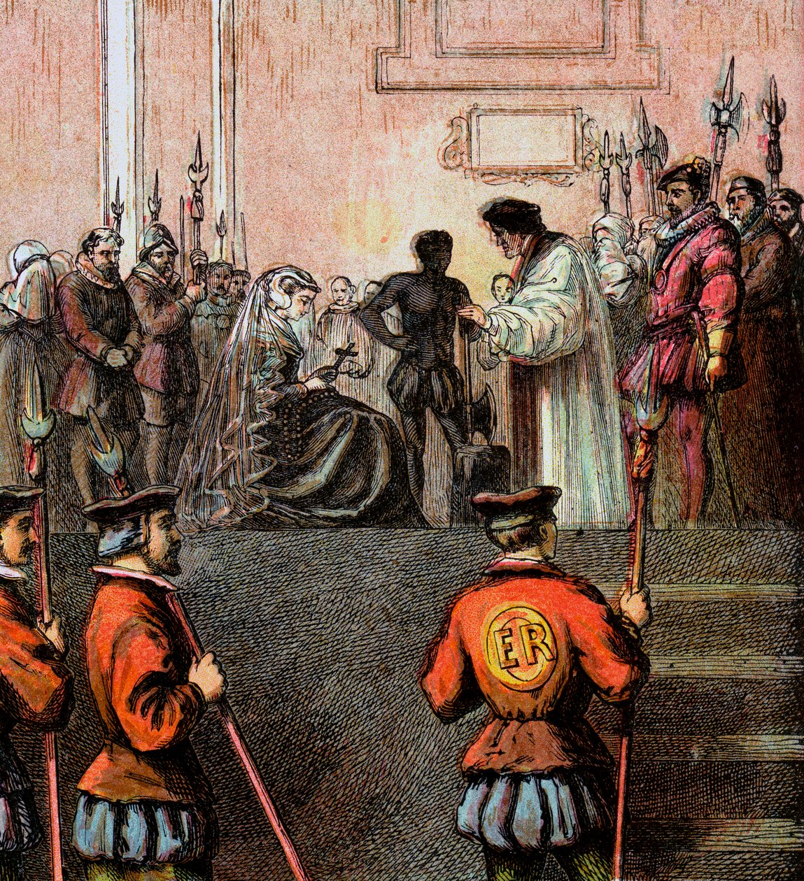 Executie van Mary, Queen of Scots, 1587, ca. 1850 door Unbekannt