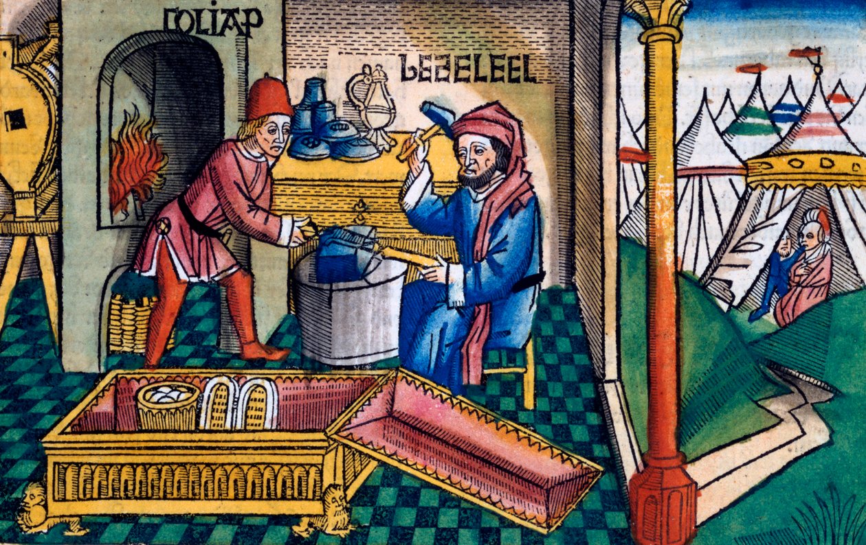 Exodus 31:2-8: Bezalel en Aholiab maken de Ark van het Verbond door Unbekannt