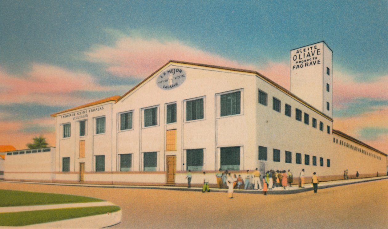 Fabriek voor plantaardige vetten en oliën Fagrave, Barranquilla, 1940s door Unbekannt