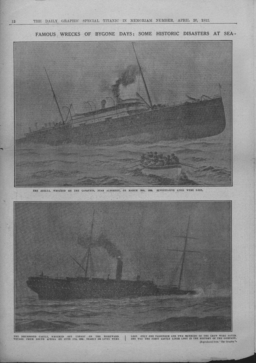 Beroemde Wrakken van Vervlogen Dagen: Enkele Historische Rampen op Zee, 20 april 1912 door Unbekannt
