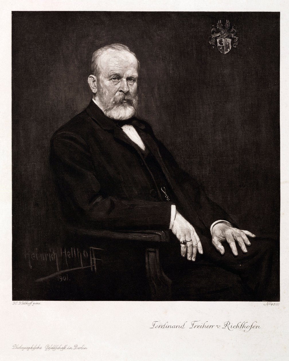 Ferdinand von Richthofen, Duitse geograaf en geoloog, ca. 1900 door Unbekannt