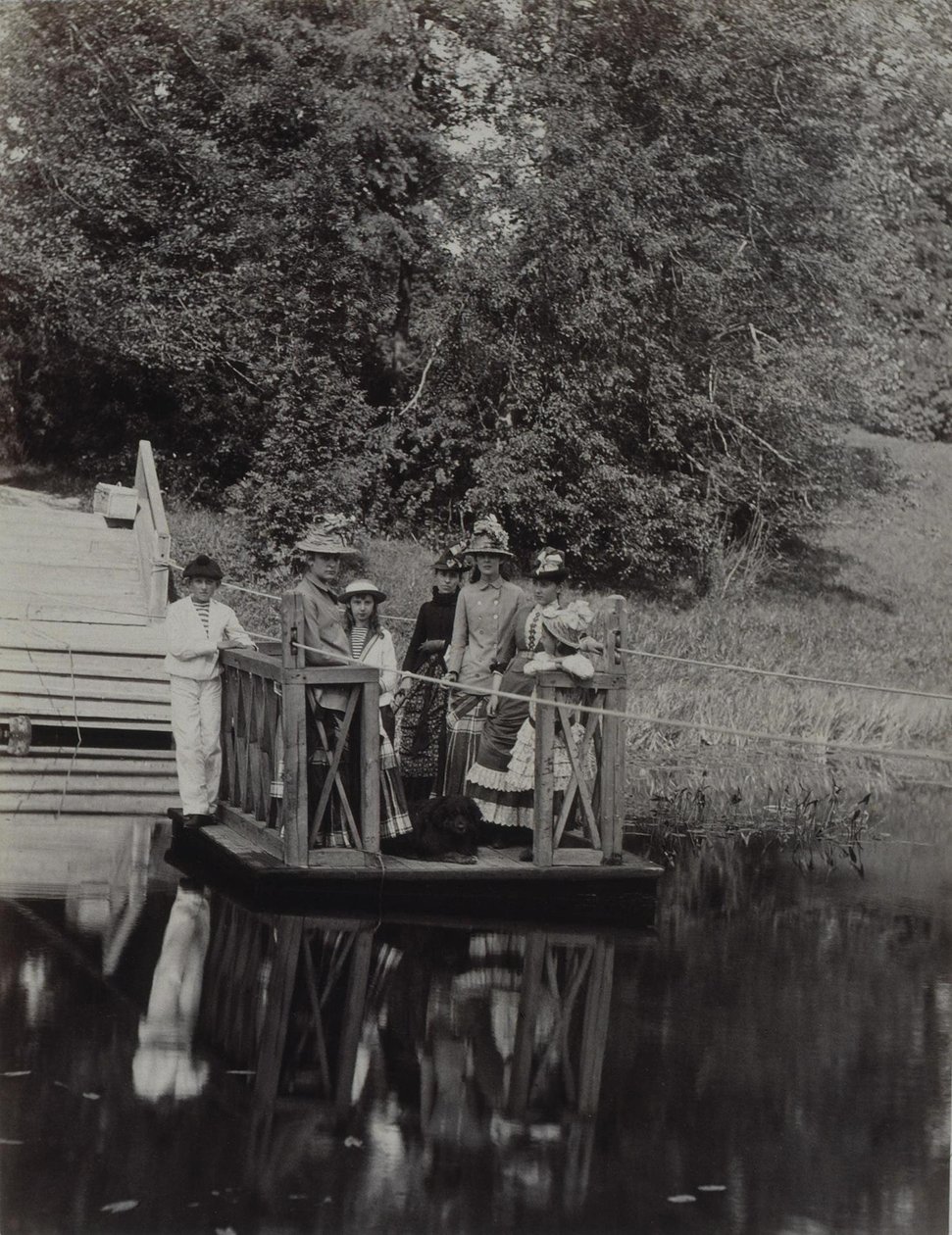 Veerboot bij de Pyotr Durnovo Dacha in Petersburg, 1880s door Unbekannt