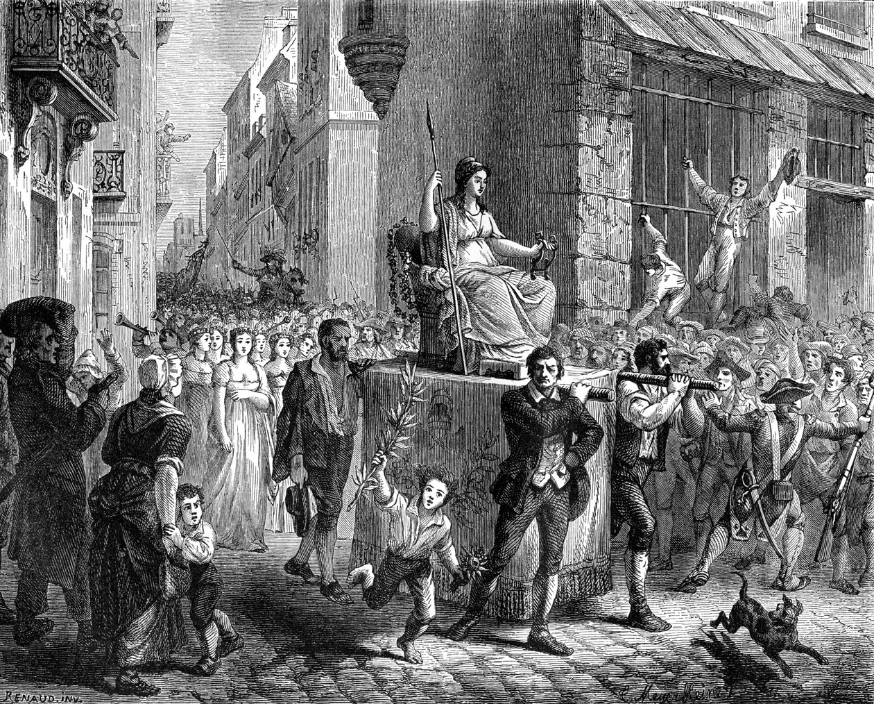Festival van de Rede, Parijs, 1793, 1882-1884 door Unbekannt