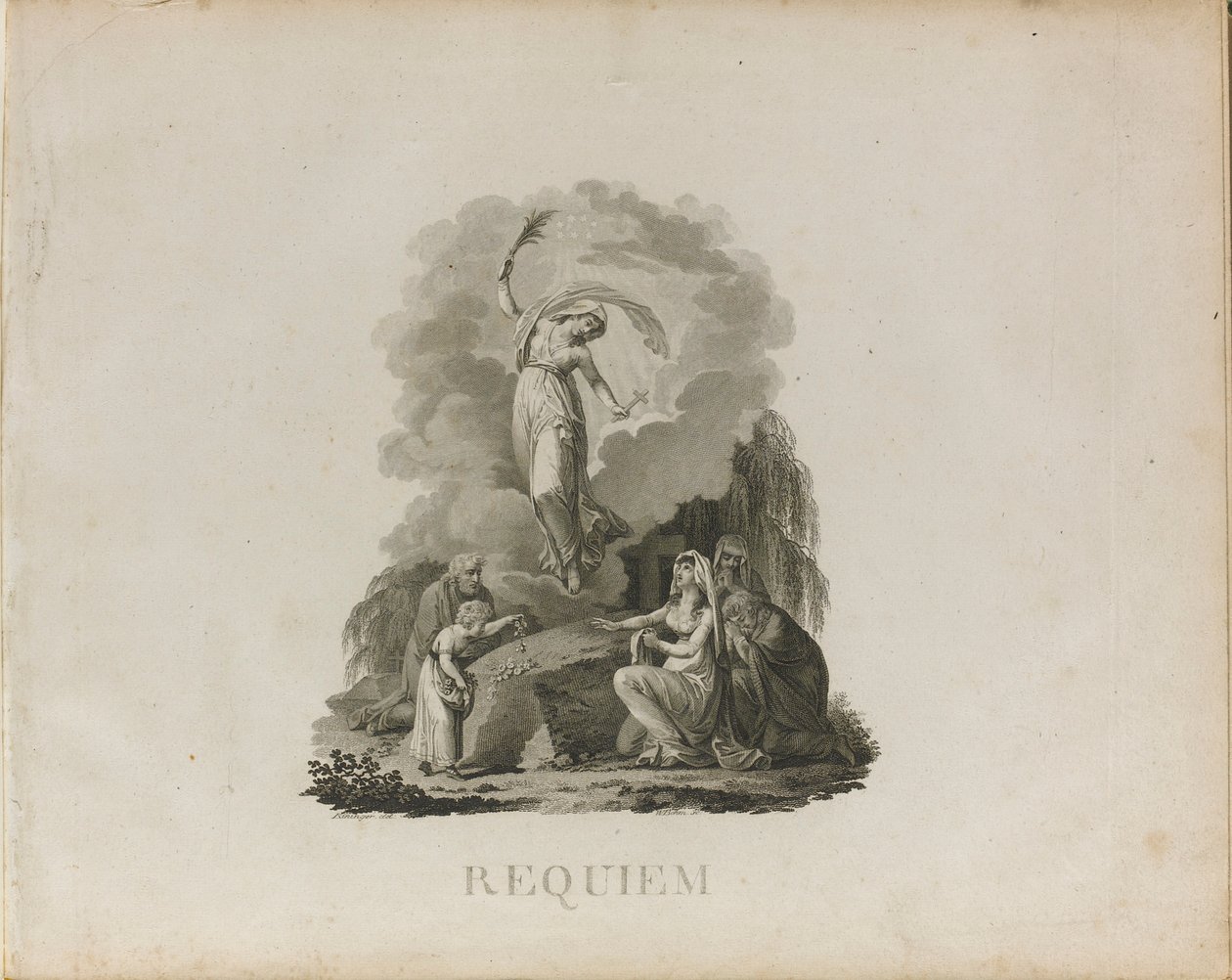 Eerste editie van het Requiem in D mineur, K. 626 door Wolfgang Amadeus Mozart, ca. 1800 door Unbekannt