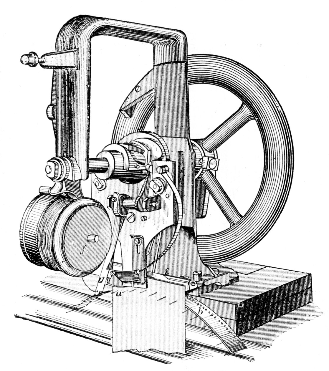 Eerste lockstitch naaimachine, uitgevonden door Elias Howe, 19e eeuw door Unbekannt