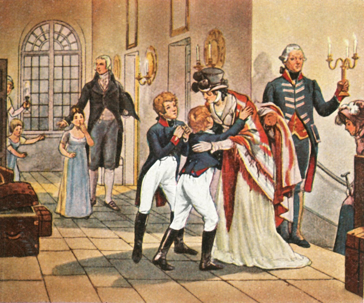 Eerste ontmoeting van koningin Louise en haar kinderen na de Slag bij Jena, 18 oktober 1806 door Unbekannt