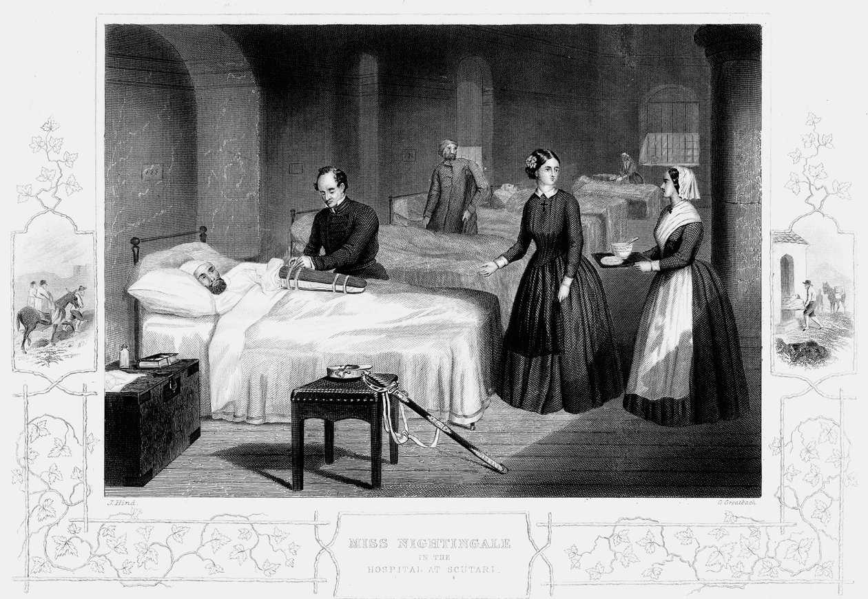 Florence Nightingale in het ziekenhuis van Scutari door Unbekannt
