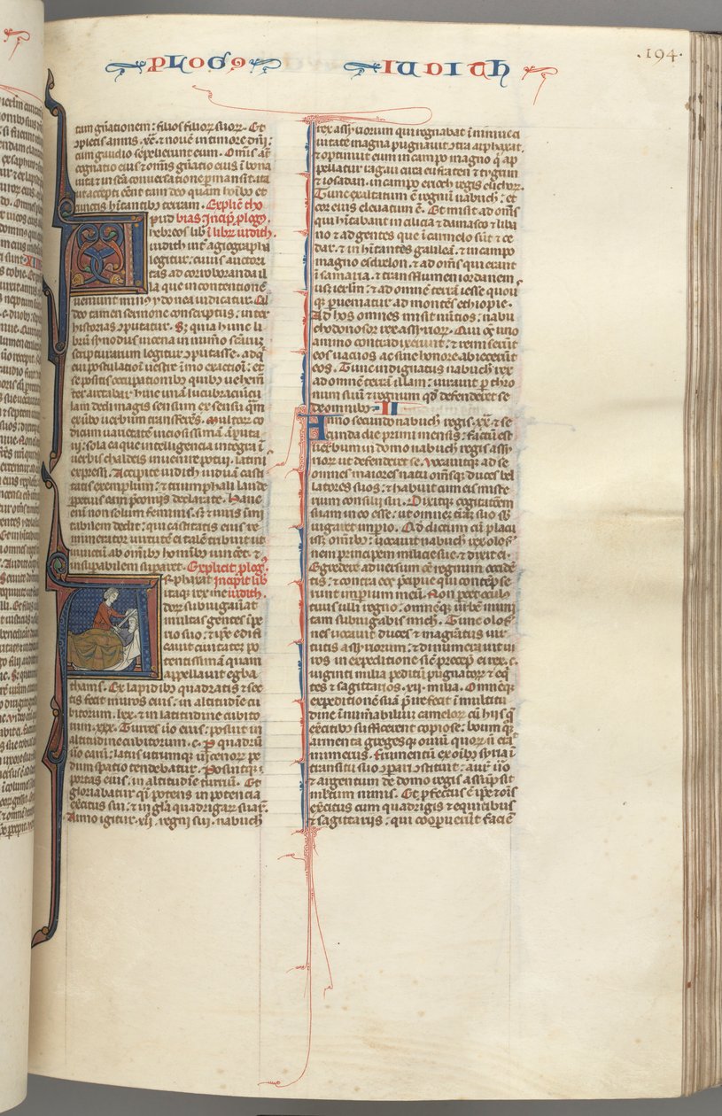 Fol. 194r, Judith, gehistorieerde initiaal A, Judith onthoofdt Holofernes door Unbekannt