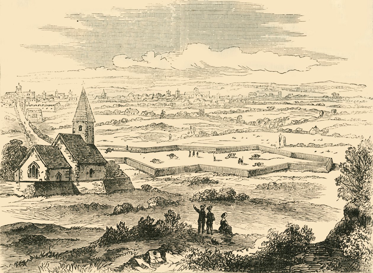 Verdedigingswerken van Oud St. Pancras, ca. 1876 door Unbekannt