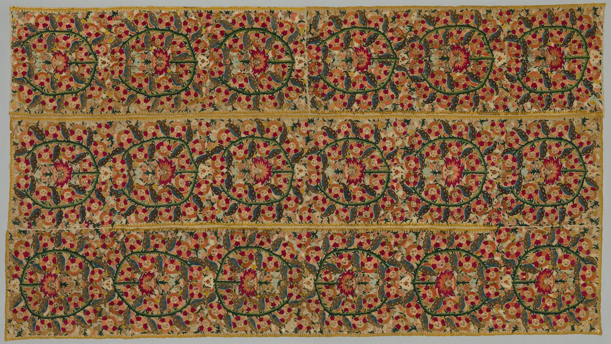 Vier Randen van een Sprei, 1700s door Unbekannt