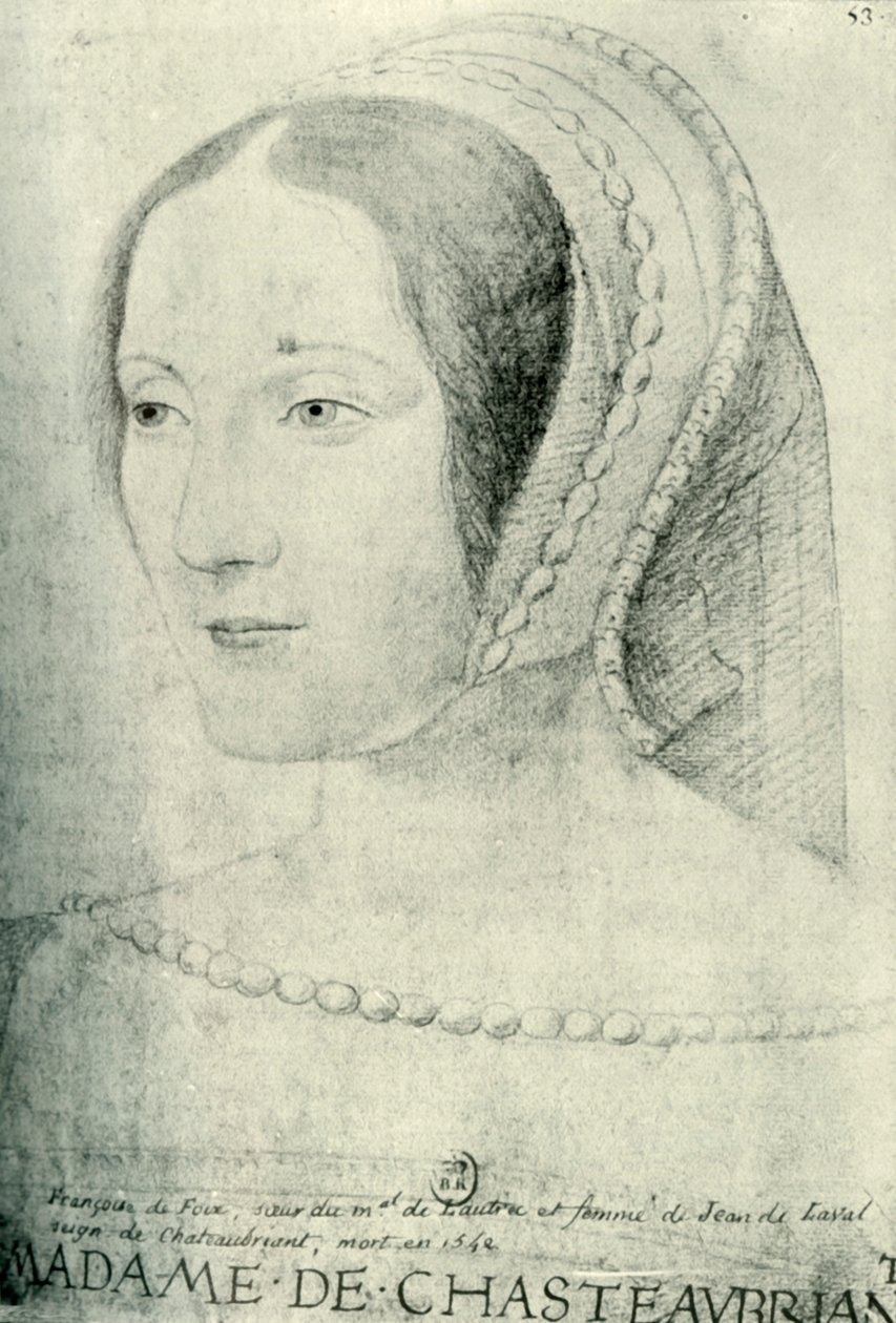 Françoise de Foix, Gravin van Châteaubriant, begin 16e eeuw, 1907 door Unbekannt