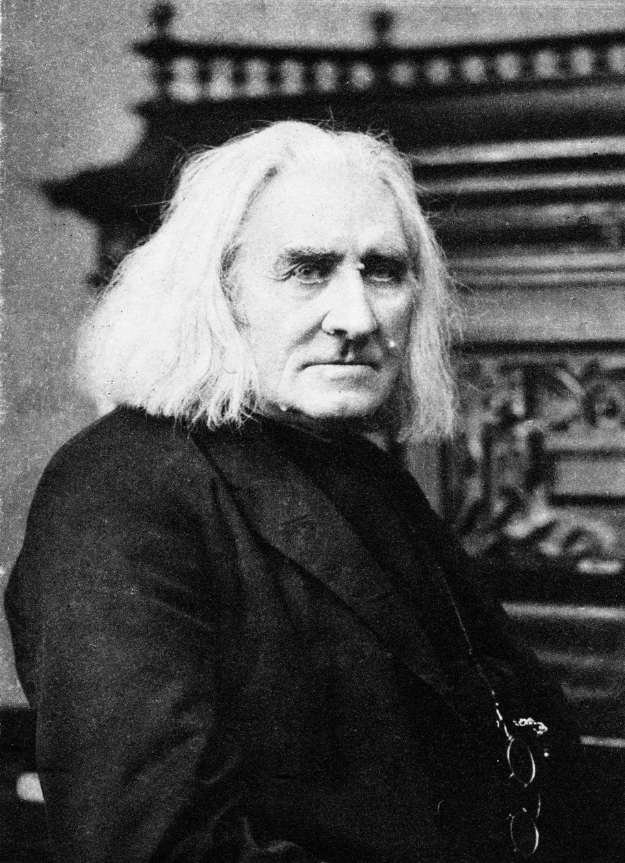 Franz Liszt, Hongaarse pianist en componist, late 19e eeuw door Unbekannt