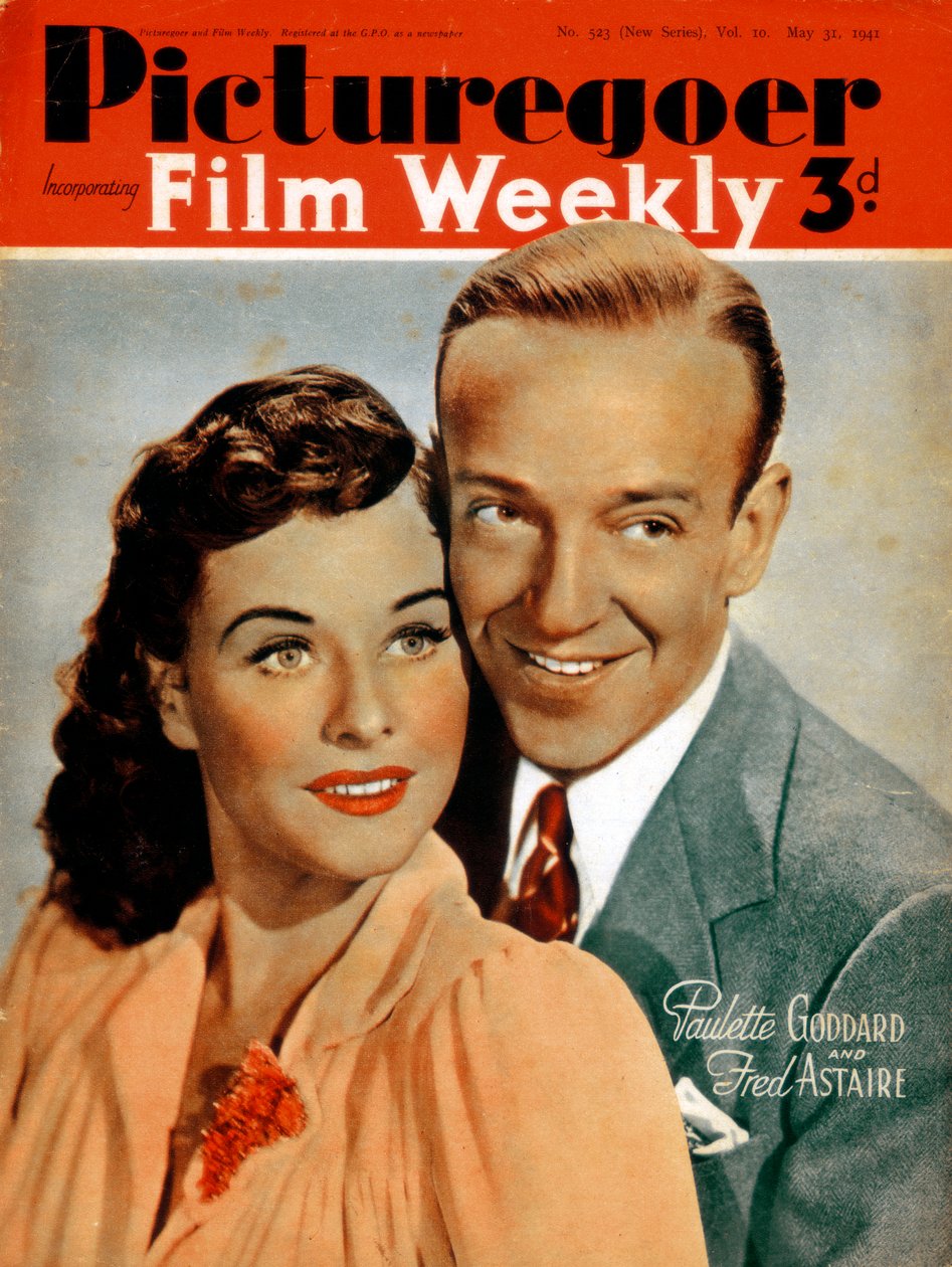 Fred Astaire 1899-1987 en Paulette Goddard 1910-1990, acteurs, 1941 door Unbekannt