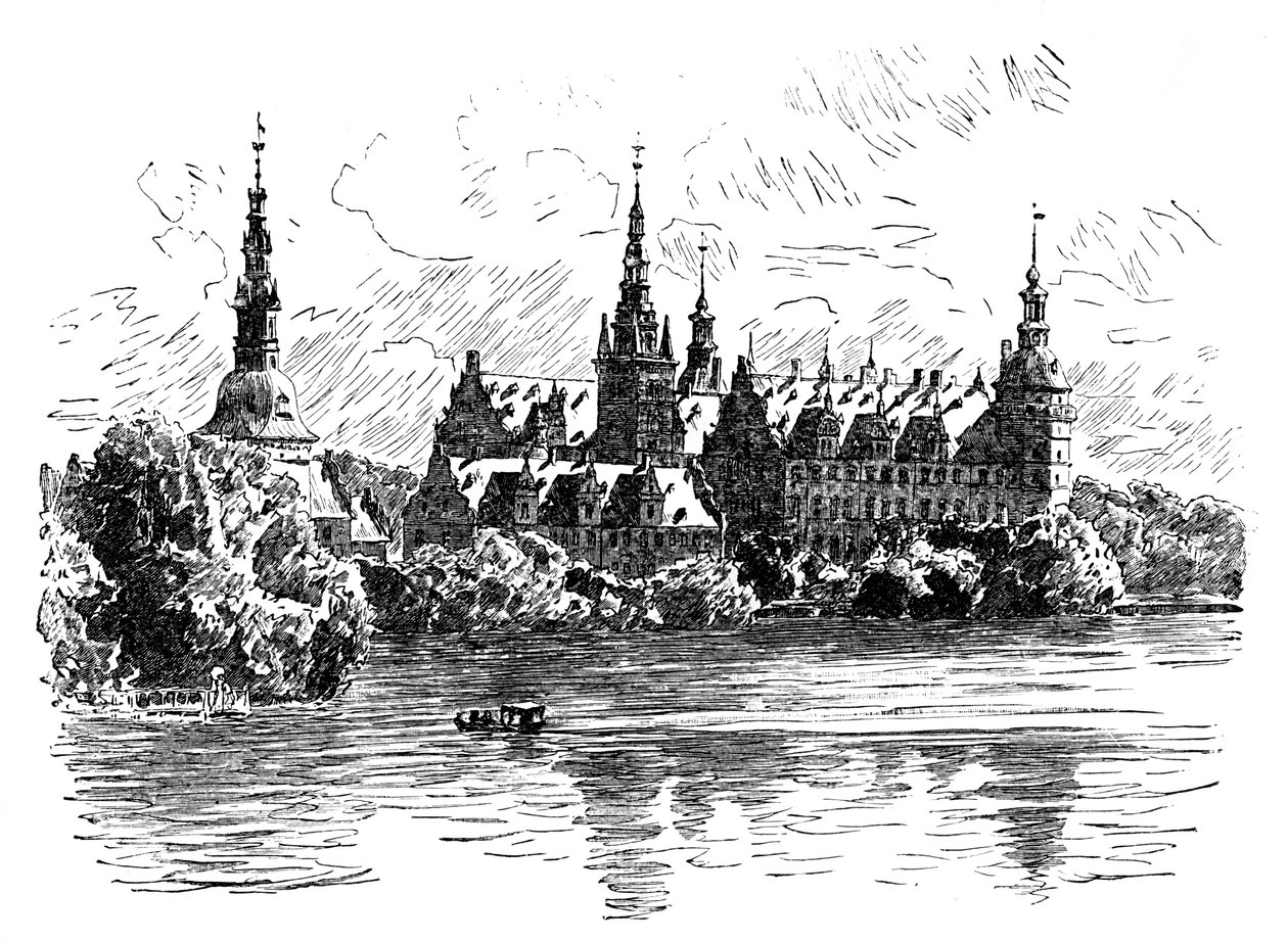 Frederiksborg Kasteel, Hillerod, Denemarken door Unbekannt