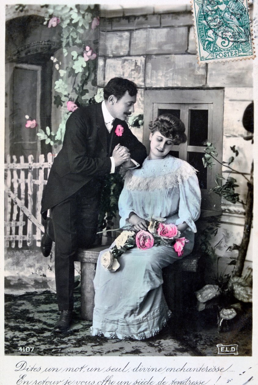 Franse romantische ansichtkaart, ca. 1900 door Unbekannt