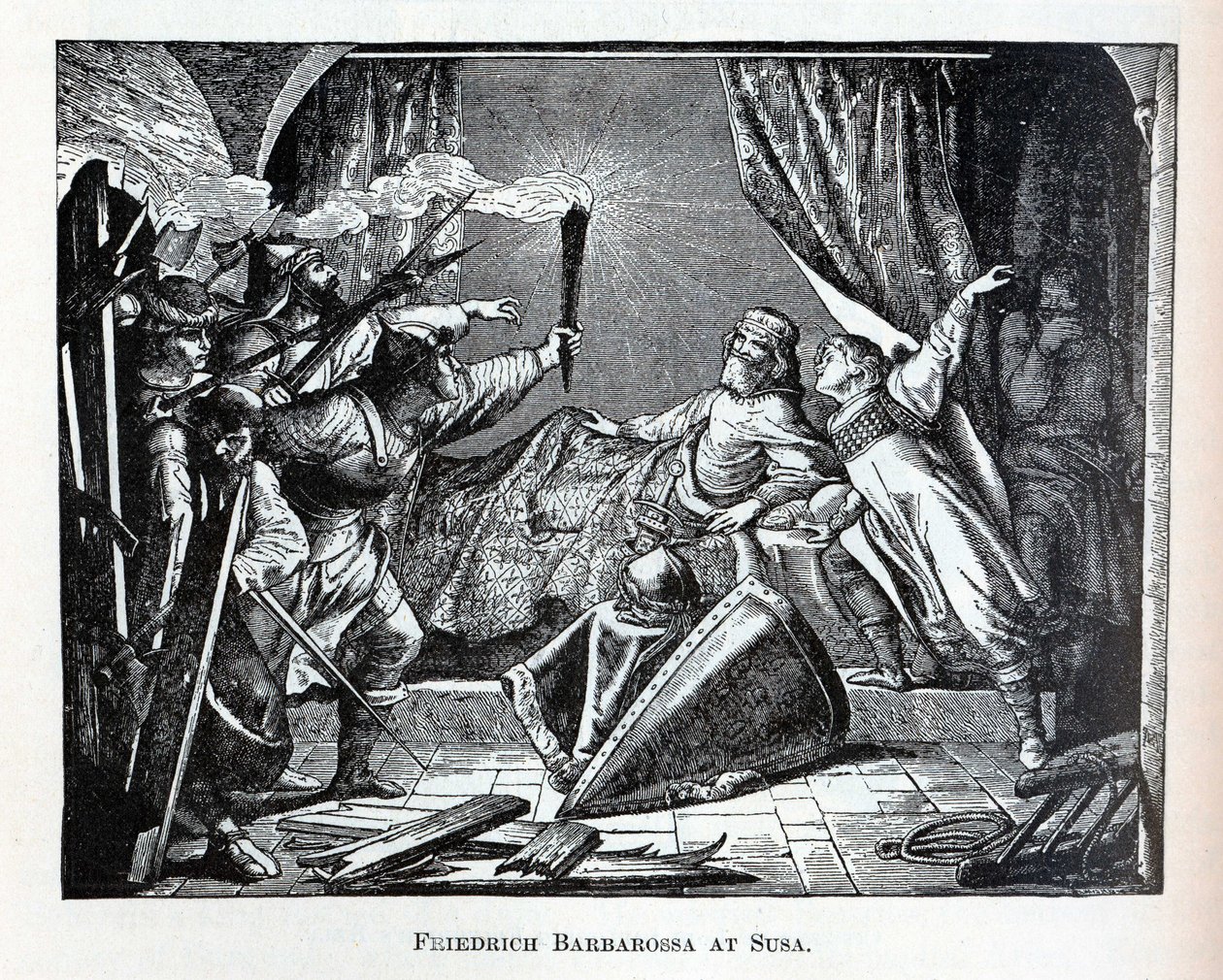 Friedrich Barbarossa in Susa, 1882 door Unbekannt