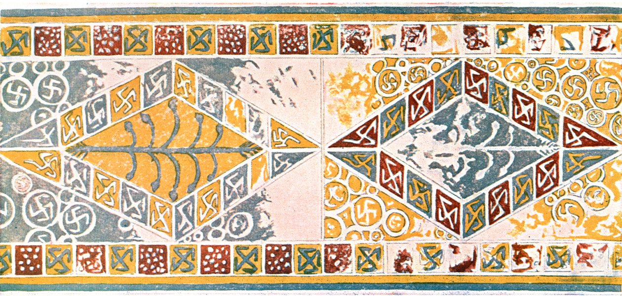 Fries in de kerk van Saint-Pierre-de-Clages, Zwitserland, 1928 door Unbekannt