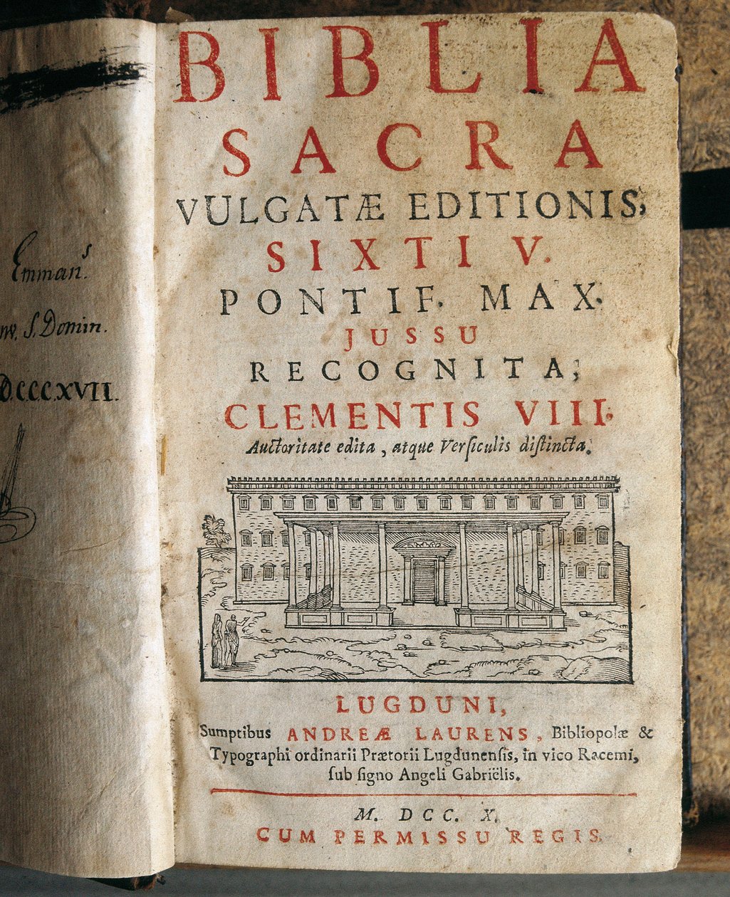 Frontispice van de Heilige Bijbel van Sixtus V (1520-1590) door Unbekannt