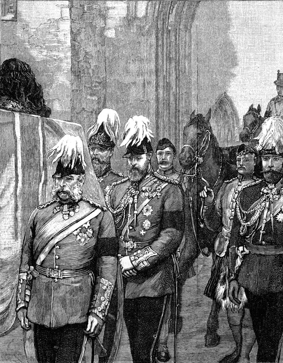 Begrafenis van de hertog van Albany: De processie die Windsor Castle binnengaat, 1884, 1900 door Unbekannt