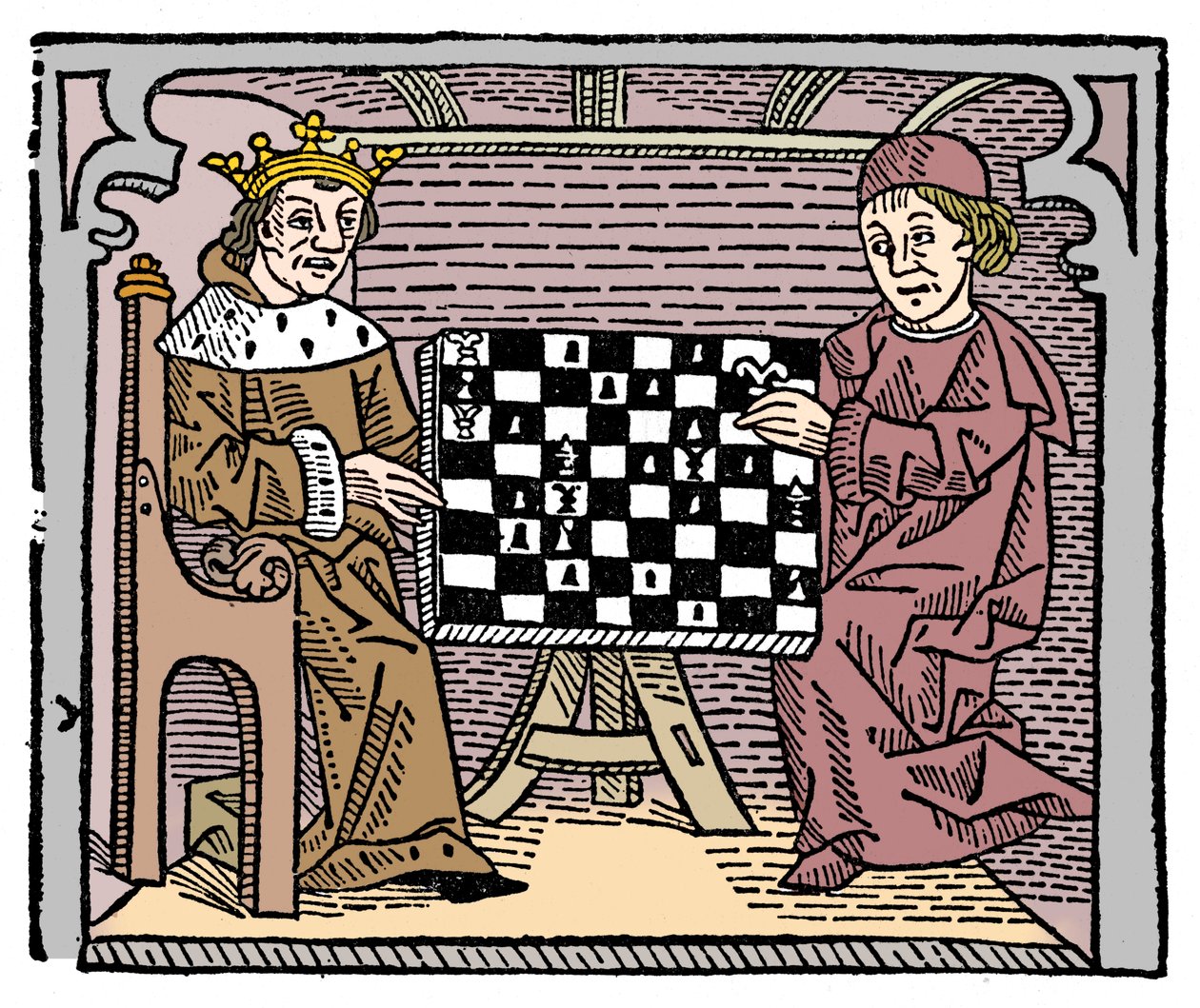 Spel en schaakspel, 1474 1956 door Unbekannt