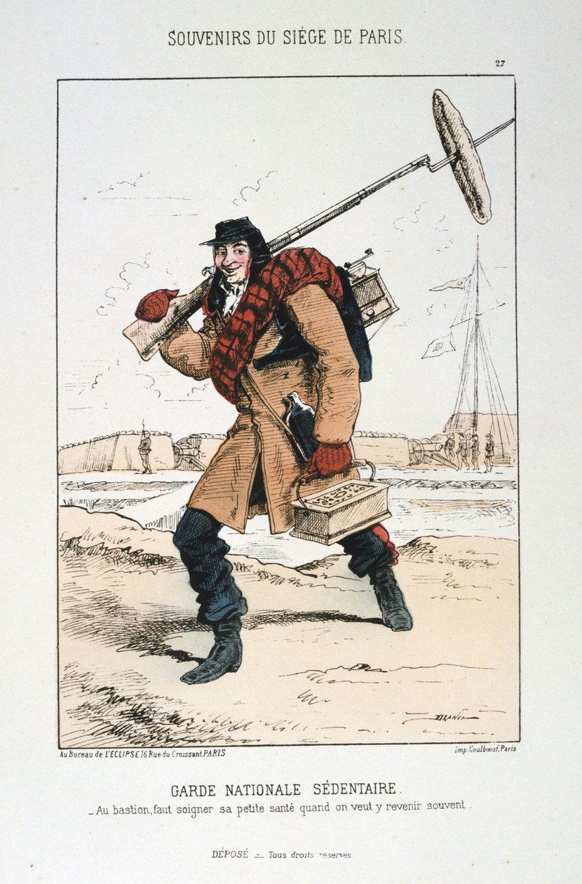 Garde Nationale Sedentaire, Beleg van Parijs, 1870-1871 door Unbekannt