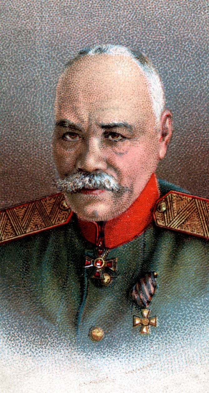 Generaal Mikhail Vasilevich Alexeiev 1857-1918, Russische soldaat, 1917 door Unbekannt