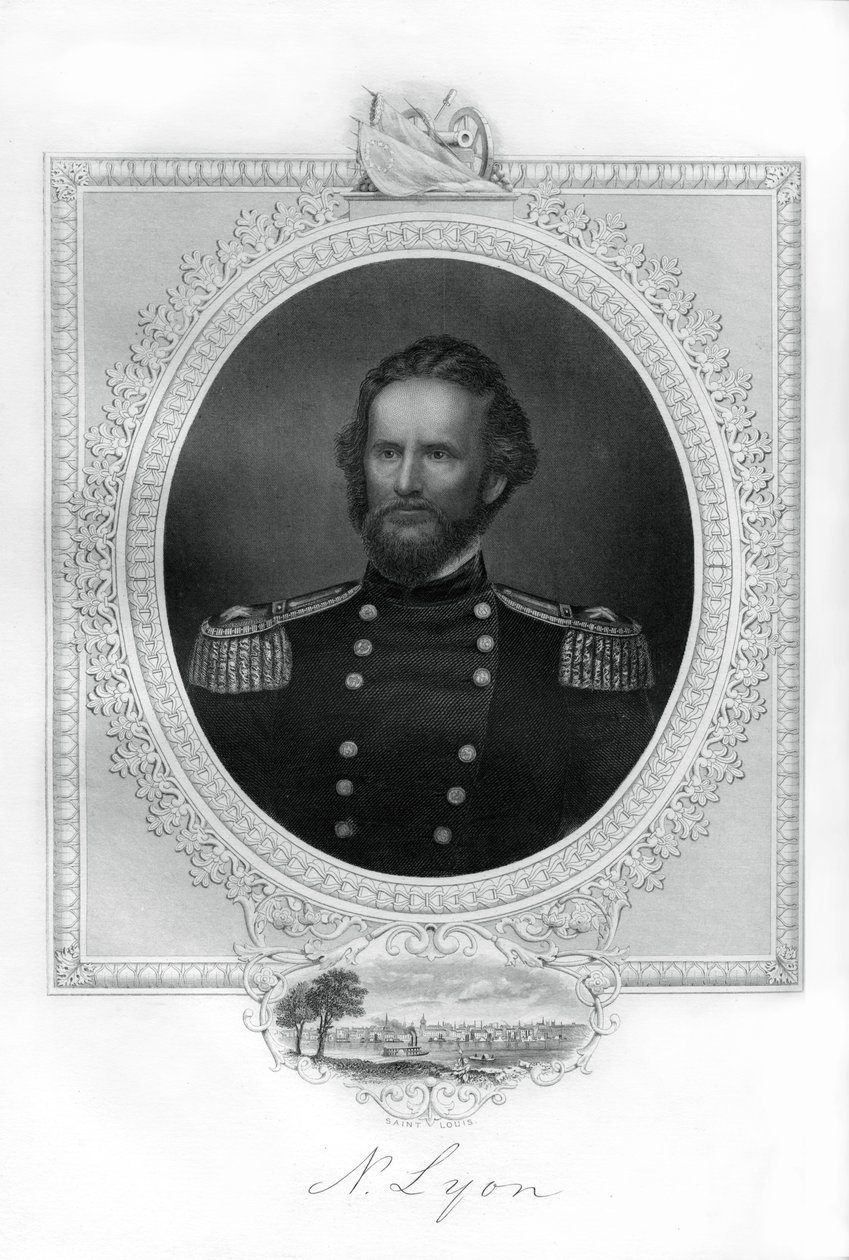 Generaal Nathaniel Lyon, generaal van de Unie in de Amerikaanse Burgeroorlog, 1862-1867 door Unbekannt