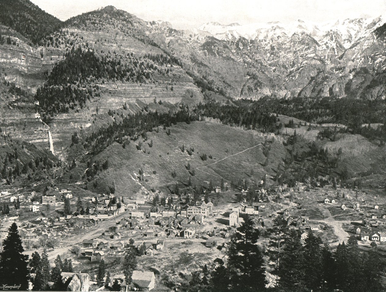 Algemeen uitzicht op Ouray en de Rockies, VS door Unbekannt
