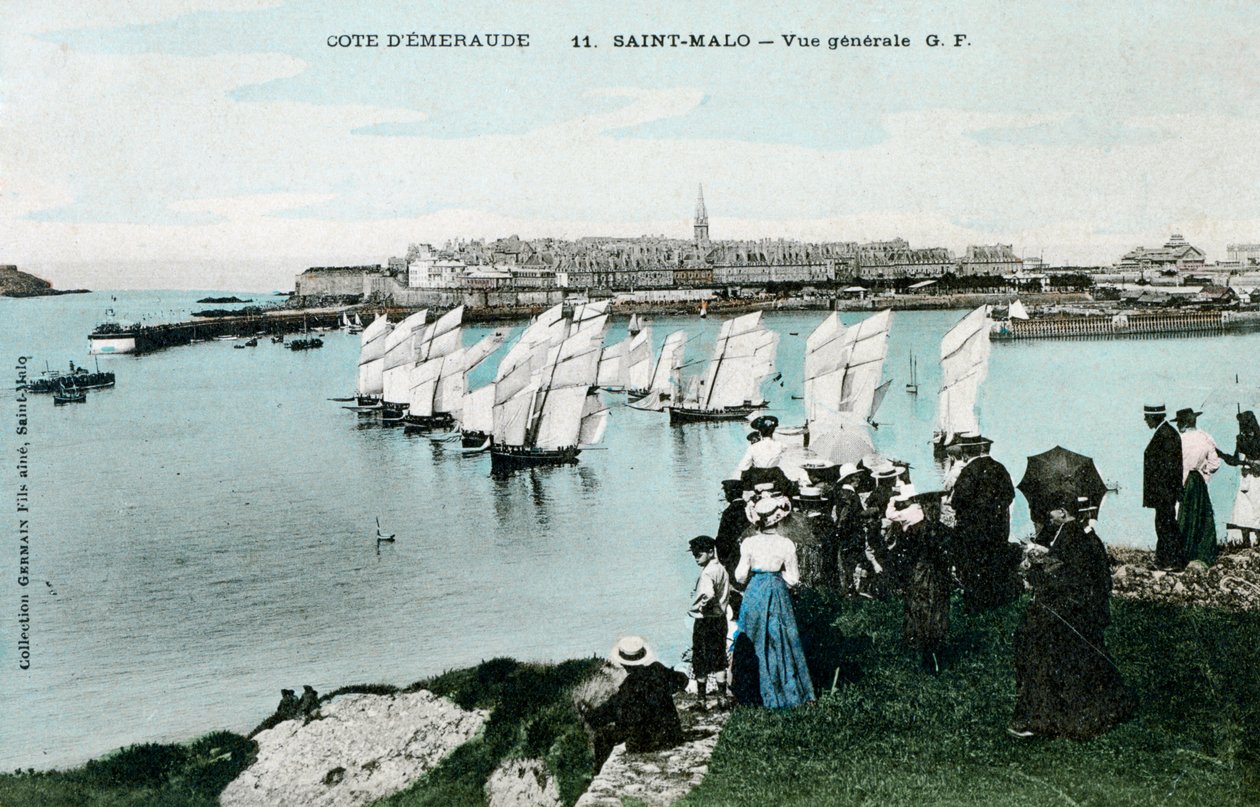 Algemeen uitzicht op Saint Malo, Bretagne, Frankrijk door Unbekannt
