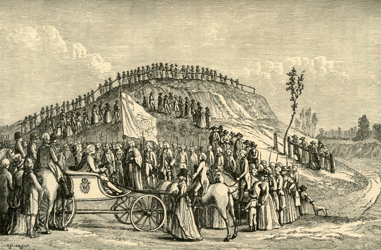 George III en koningin Charlotte bij Eton Montem, 1778, 1911 door Unbekannt