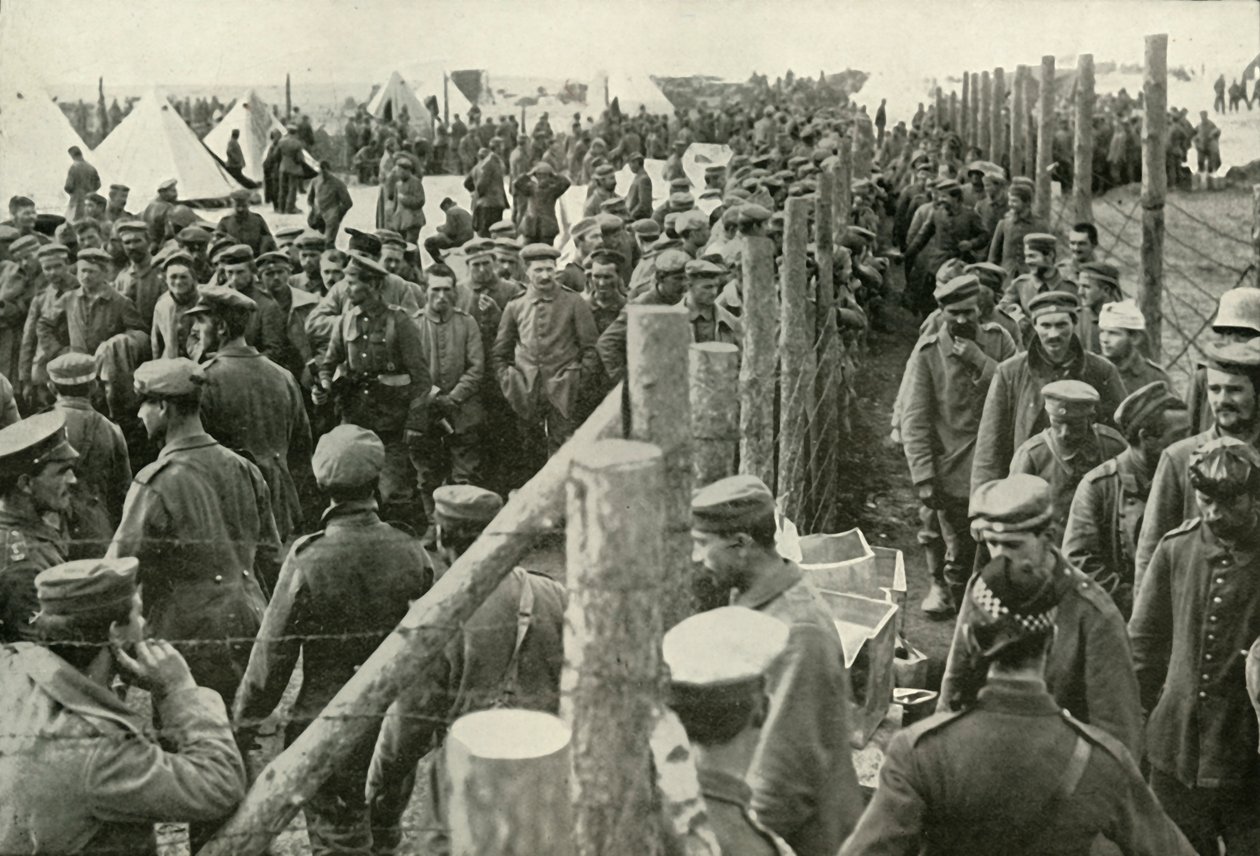 Duitse Gevangenen Betreden de Kooien, 1919 door Unbekannt