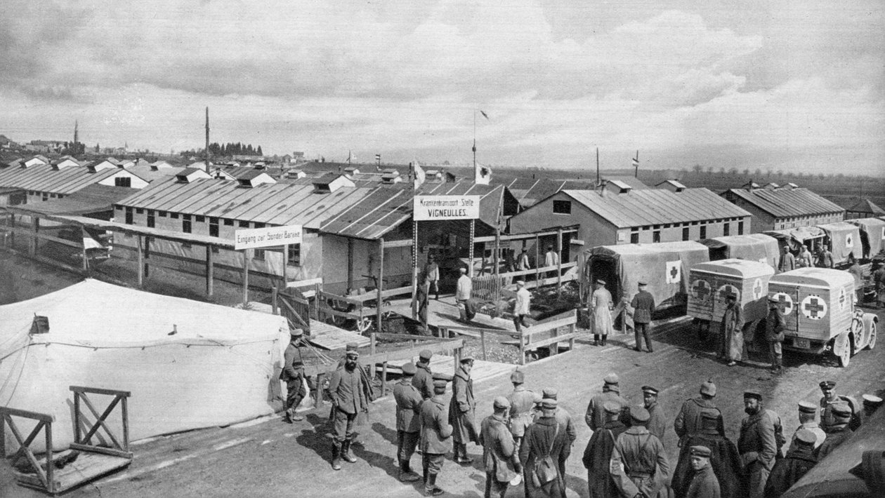 Duitse verbandpost in Vigneulles, Lorraine, Frankrijk, Eerste Wereldoorlog, 1915 door Unbekannt