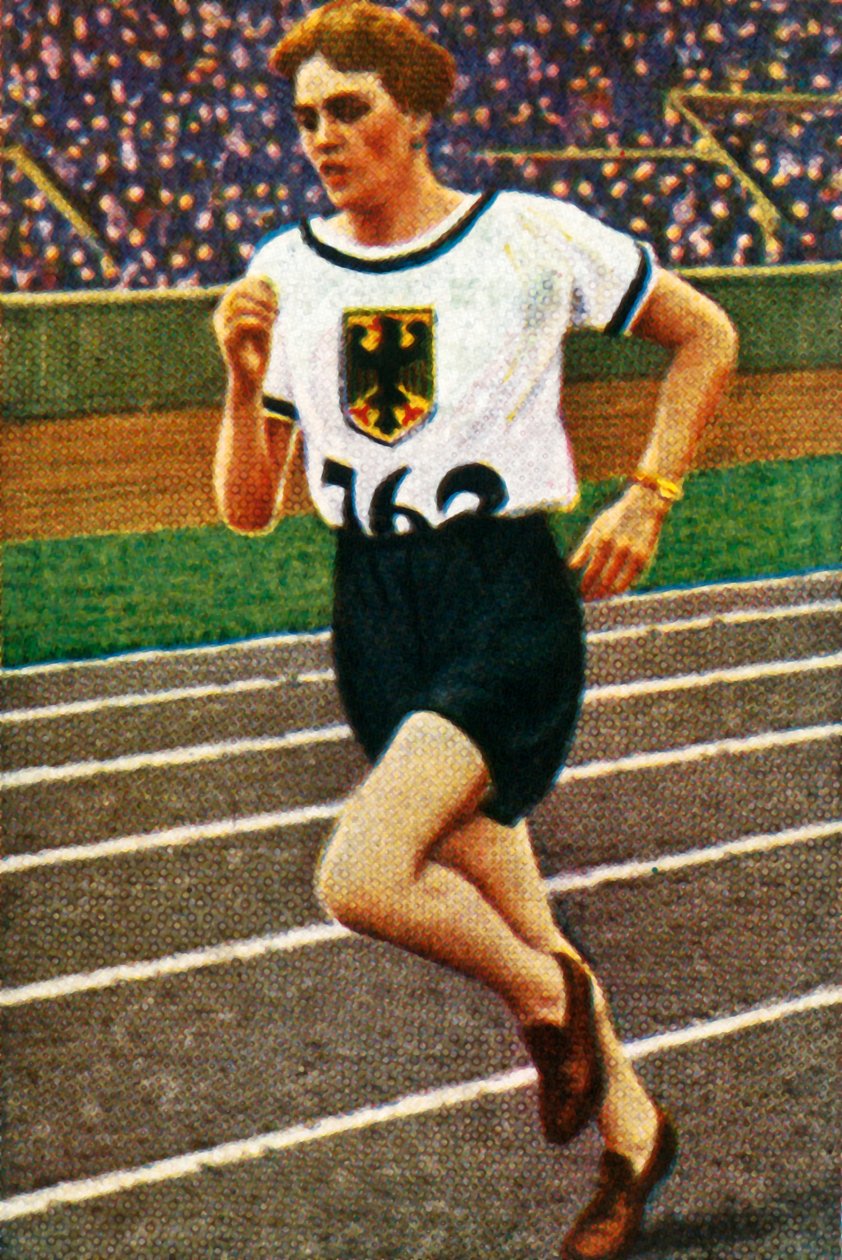 Duitse hardloopster Lina Radke, 1928 door Unbekannt