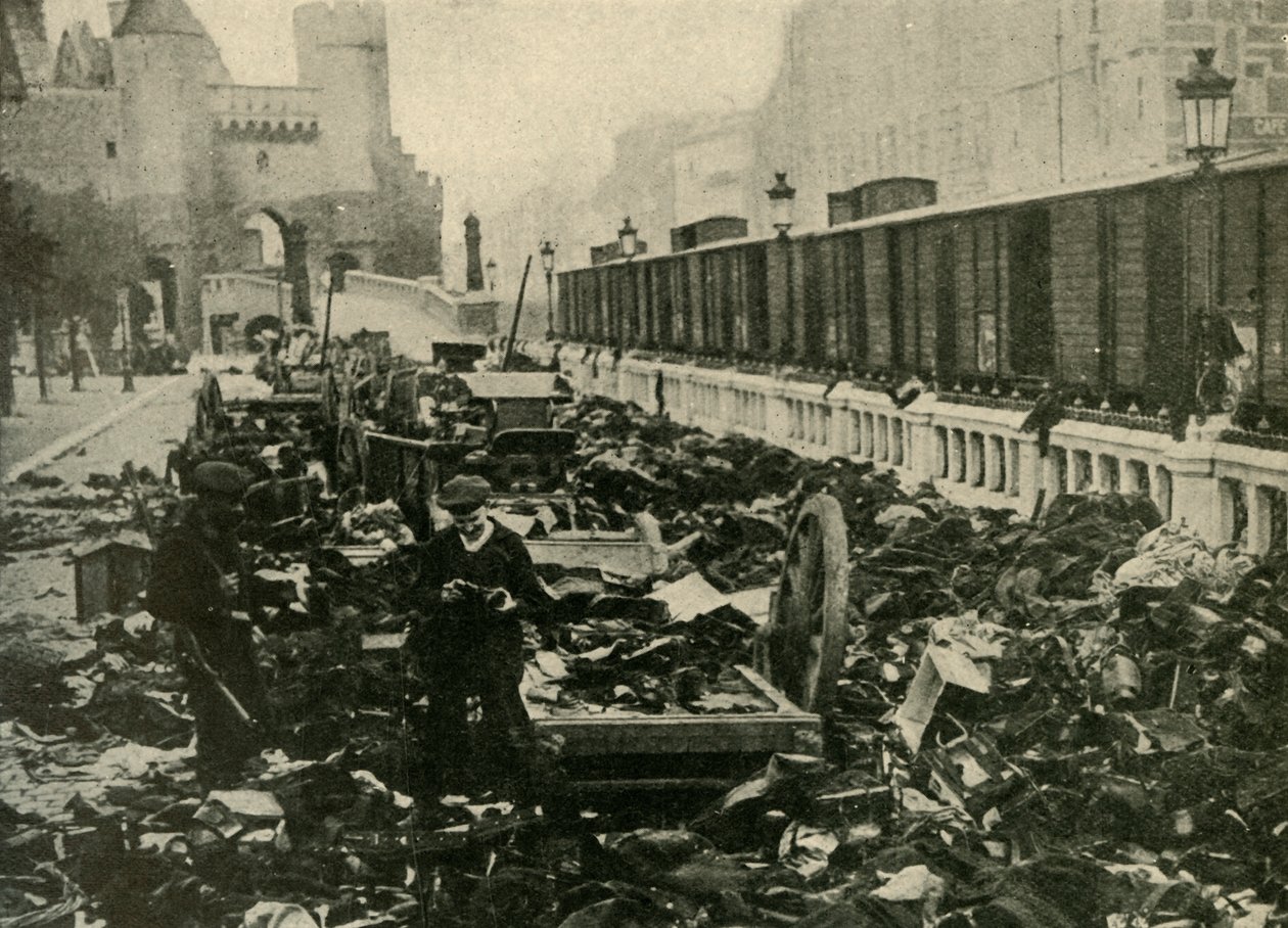 Duitse matrozen in Antwerpen, België, Eerste Wereldoorlog, 1914 door Unbekannt